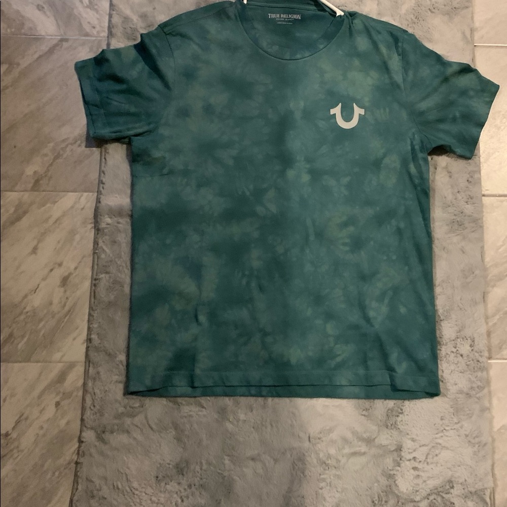 true religion green/teal shirt